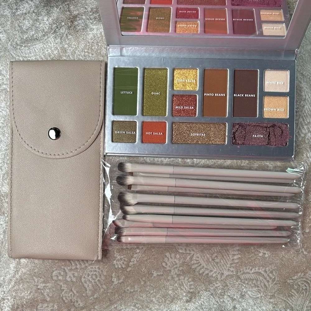 Brand New Elf x Chipotle Mexican Eyeshadow Palette & 10-Piece Brush Set w/ Pouch